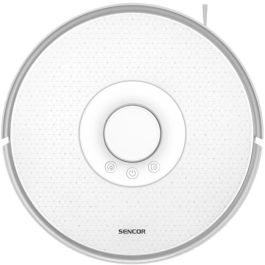 Sencor SRV 9385WH Aspirateur Robot Laveur avec Navigation LiDAR, 4000 Pa, 200 min d'Autonomie, Vidange Automatique et UV-C - Blanc