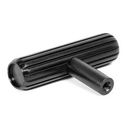 Viefe Poignée Rille T Aluminium 55x38mm Finition Effet Inox, Laiton Sombre Brossé, Noir Brossé