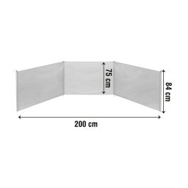 pare-vent de plage Aktive 200 x 75 x 84 cm Bleu