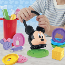 Play-Doh Empil' Formes Coffret de Pâte à Modeler Disney Junior Mickey, Jouet Créatif Loisirs Enfants Dès 2 Ans