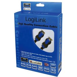 Logilink HDMI-Kabel Ethernet A -> A St/St 1.00m Gold