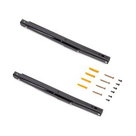 Emuca Jeu de Supports de pliage, longueur 403mm, Acier, Peint en noir