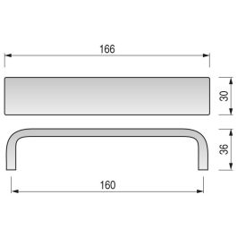 Viefe Poignée Onice Zamak Nickel Satiné pour Meuble - Distance Entre Centres 160mm