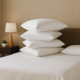 Dodo Lot de 4 grandes et douces almohadas VOLUPT'AIR 100% polyester Blanc 60 x 60 cm DOD3307419772878