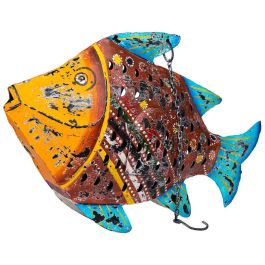 Bougeoir Alexandra House Living Bois de manguier 10 x 32 x 50 cm Poisson