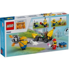 LEGO 75580 Minions et la Voiture-Bananne, Jeu de Construction, 136 Pièces