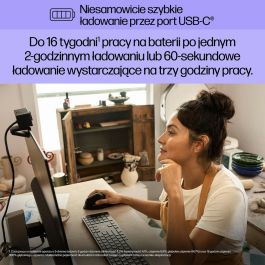 HP Souris sans fil ergonomique 920 Droitier Conception verticale Bluetooth USB-A 4000 DPI Noir