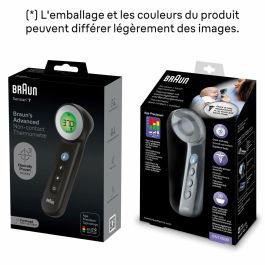 Braun BNT 400 BK - Thermomètre frontal sans contact, mesure la température corporelle et de surface, écran LCD rétroéclairé, adapté aux nouveau-nés