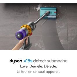 Dyson V15s Detect Submarine Nass- und Trockenstaubsauger (Nickel/Blau)