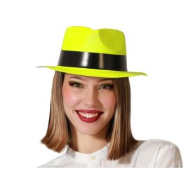 Chapeau de cirque néon jaune pour femme adulte, idéal pour fêtes et déguisements, avec finition brillante et ruban noir Precio: 9.8900004. SKU: B1G5FTVN45