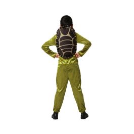 Déguisement Tortue Ninja Enfant Garçon 7-9 Ans - Costume de Combat Verte avec Caparazon en Polyester