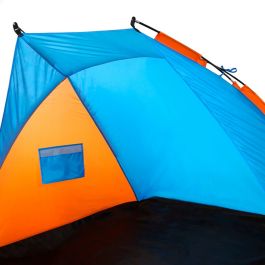 pare-vent de plage Aktive 200 x 120 x 125 cm Bleu Orange (4 Unités)