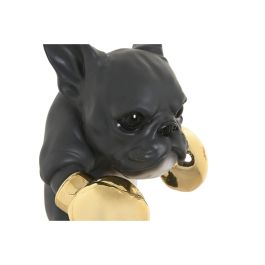 Figurine Décorative Home ESPRIT Doré Gris foncé Chien 25 x 16 x 25 cm (2 Unités)