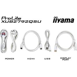 68,5cm/27" (2560x1440) iiyama Prolite XUB2792QSU-W6 16:9 WQHD IPS 100Hz 0,4ms HDMI DP USB Pivot White