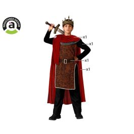 Déguisement enfant - Roi médiéval rouge - Tunique et cape de guerrier pour garçon 10-12 ans