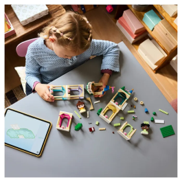 LEGO Disney Princess 43291 - Ensemble de Construction avec Château Miniature et 2 Personnages: Belle et Tiana - Jouet Enfants à Partir de 5 Ans