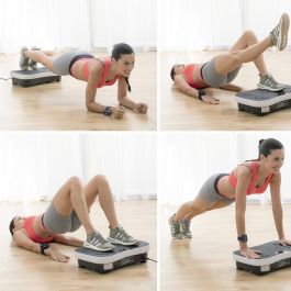 Pack Ceinture avec bandes de résistance pour les fessiers et guide d'exercices et Plate-forme d'Entraînement par Vibrations avec