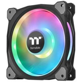 Thermaltake Riing Duo 14 - Pack de 3 Ventilateurs PC 140mm RGB avec Contrôleur USB, Noir - Vitesse 500-1400 tr/min, 60.87 CFM