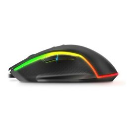 Souris Gaming avec LED Krom NXKROMKEOS Noir 6400 dpi