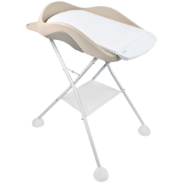 Beaba Plan à Langer Camélé'O Terre d'Argile - Avec Matelas PVC Lavable, Tablettes Rétractables et Système de Fixation Réglable - Éco-Conçu et Fabriqué en France