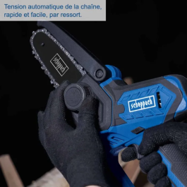 Scheppach C-PS100-X Scie de jardin sans fil 20V - Set complet avec scie, 2 batteries 20V IXES 2 Ah et chargeur double