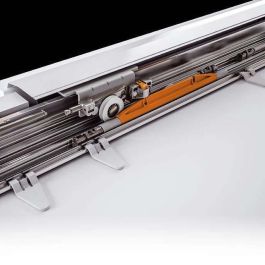 Bortoluzzi Kit Herrajes Amortiguado 3P 70K SP35 Glow+ pour Portes Coulissantes d'Armoire, Capacité 70kg, 2-3 Portes