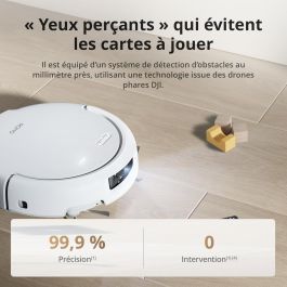 Dji ROMO S Robot aspirateur et laveur avec base de chargement - 25000 Pa - Blanc