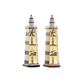 Figurine Décorative Home ESPRIT Bleu Rouge Phare 14 x 16 x 52 cm (2 Unités)