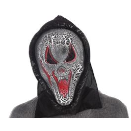 Masque d'assassin Adulte noir et blanc avec capuche, idéal pour Halloween, maisons hantées et escape rooms - Style craquelé inquiétant Precio: 10.59. SKU: B17LEYQSY7