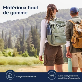 SodaStream Bouteille Isotherme Fizz&Go Cool - 0,9L - Acier Inoxydable - Bleu - Garde les boissons fraîches et pétillantes 12h