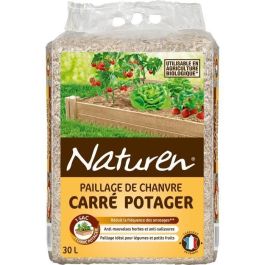 Naturen NATCHA3 Paillis de Jardin Carré 30L - Anti-Mauvaises Herbes pour Carré Potager