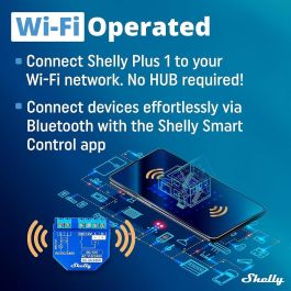 Prise Intelligente Shelly PLUS 1 100 - 240 V 16 A