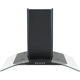 Continental Edison Hotte décorative aspirante CEH60GB2 - 60 cm - 2 modes (recyclage/extraction) - Noir/Verre - Classe A