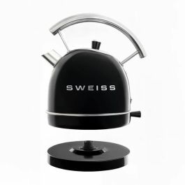 Sweiss Hervidor KTL9 Bouilloire Vintage 2200W 1.8L Base Pivotante Noir
