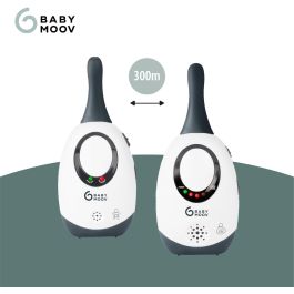Babyphone - BABYMOOV - Portée 300m - Audio Simply Care avec fonction VOX - Double alarme et 2 adaptateurs