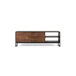 Giner y Colomer Meuble TV Moderne en Palissandre et Bois de Manguier avec 2 Portes et 2 Espaces de Stockage, Pieds en Métal, 150 cm x 50 cm x 40 cm, Noir et Marron Precio: 863.988. SKU: B1BAXRL6GM