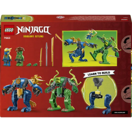 Lego NINJAGO 71853 Le Combat du Robot Dragon de Jay, Jeu de Construction avec 2 Robots et 2 Minifigurines, Cadeau Enfant 4 ans et plus