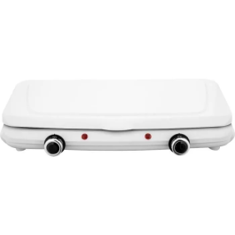 Sencor Plaque chauffante portable SCP 2271WH-EUE4 - 2500 W, 2 plaques (18 et 15 cm), thermostat réglable, sécurité surchauffe, pour camping