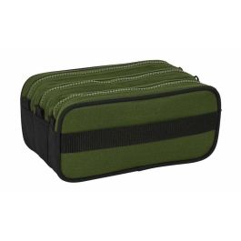 Trousse Fourre-Tout Triple Safta Dark Forest Vert 21,5 x 10 x 8 cm