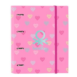 Reliure à anneaux Benetton Heart Rose 27 x 32 x 3.5 cm Precio: 22.224. SKU: B13SGZRC9G