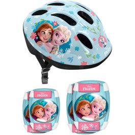 Set casque et coudieres / genouilleres - LA REINE DES NEIGES - RN246507 - 50 / 56 cm