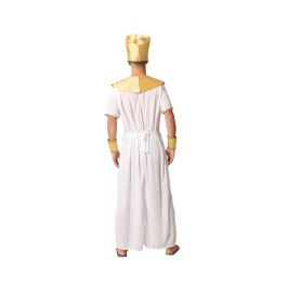 Déguisement Homme Adulte Pharaon Égyptien Blanc XXL - Costume 6 Pièces en Polyester pour Carnaval et Fête