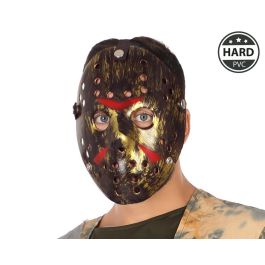 Masque d'assassin de hockey doré avec détails rouges - Masque effrayant pour Halloween, défilé ou événement Precio: 10.59. SKU: B16EGBJ4SL