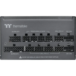 Thermaltake Alimentation PC Toughpower PT Modulaire 1200W 80Plus Platinum ATX 3.1 avec connecteur PCI-E 5.1 12VHPWR 16 pins, ventilateur 120mm, noir