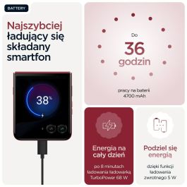 Smartphone Motorola PB8R0008PL Octa Core 16 GB RAM 512 GB Rouge