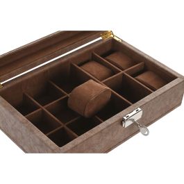 Boîte à bijoux Home ESPRIT Marron Polyuréthane Verre Bois MDF 25 X 16,5 X 8,5 CM