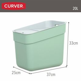 Poubelle Curver Vert Plastique 20 L (6 Unités)