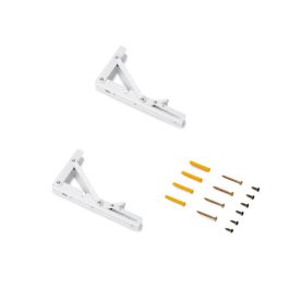 Emuca Jeu de Supports de pliage, longueur 203mm, Acier, Peint en blanc