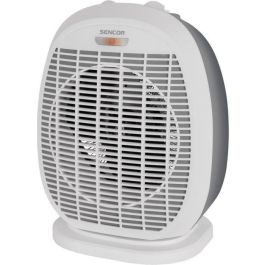 Sencor Radiateur à air chaud SFH 7057WH - 2000 W - 2 niveaux de chauffage - Thermostat réglable - Fonction air froid - Oscillation 90° - Blanc