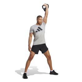 Maillot de Corps de Sport à Manches Coupe Adidas Essentials Tr-Es Fr Logo Gris clair 13-14 Ans